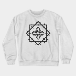 Stylized cross inside a crown of thorns Crewneck Sweatshirt